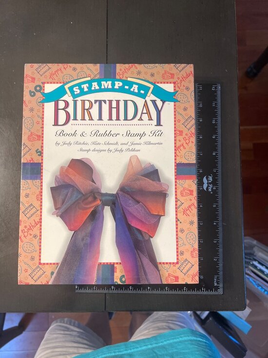 Stamp-A-Birthday Book & Rubber Stamp Kit 54 pieces 0883639297 - Picture 1 of 6